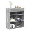 vidaXL Credenza Grigio Sonoma 80x42,5x93 cm in Legno Multistrato