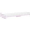 vidaXL Scaffali a Parete 4 pz Bianchi 120x23,5x3,8 cm in MDF