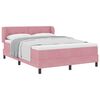 vidaXL Letto a molle con testiera Rosa 140 x 200 cm Velluto