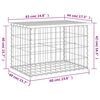vidaXL Panca da Giardino Design Gabbione 63x44x42 cm Massello Douglas