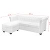 vidaXL Divano Chesterfield a L in Finta Pelle Bianco