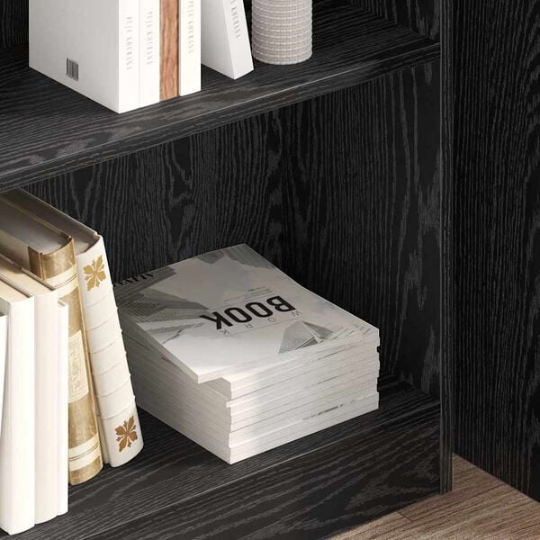 vidaXL Libreria Rovere Nero 80 x 24 x 76 cm Legno multistrato