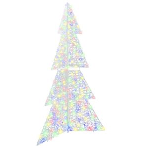 vidaXL Albero di Natale con 240 LED Multicolore 180 cm Acrilico