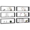 vidaXL Mensole Parete a Cubo 6pz Grigie 80x15x26,5cm Legno Multistrato
