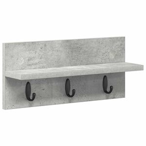 vidaXL Appendiabiti a muro Grigio cemento 40 x 10,5 x 18 cm