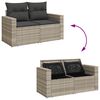 vidaXL Set Divano Giardino 12 pz con Cuscini Grigio Chiaro Polyrattan