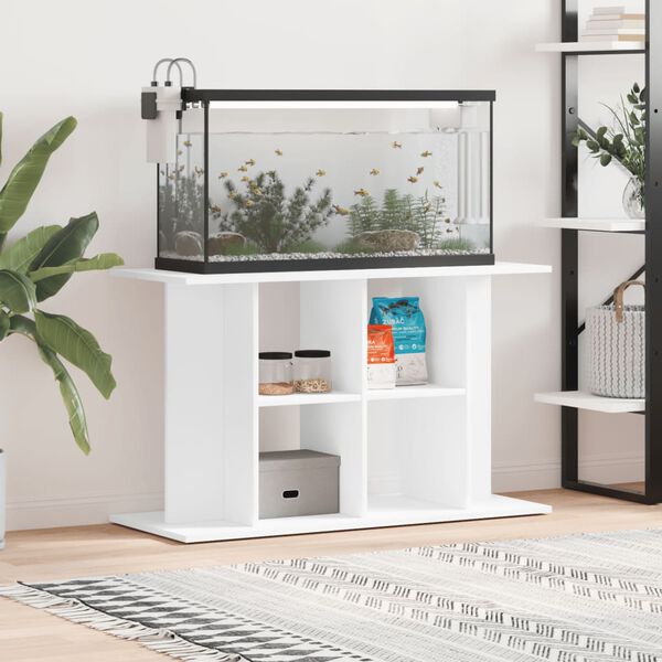 vidaXL Supporto per Acquario 100x40x60 cm in Legno Multistrato Bianco
