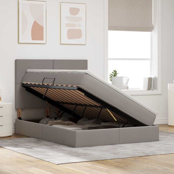 vidaXL Letto con Contenitore Talpa 140 x 200 cm Pelle Sintetica