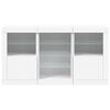 vidaXL Credenza con Luci LED Bianca 123x37x67 cm