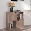 vidaXL Libreria Grigio Rovere Sonoma 60x27,5x59,5cm Legno Multistrato
