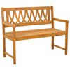 vidaXL Panchina da esterno Naturale 110 x 55,5 x 90 cm