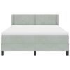 vidaXL Letto a molle con materasso Grigio chiaro 200 x 140 cm Velluto