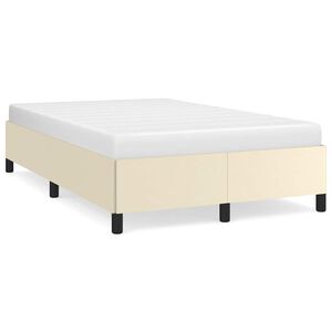 vidaXL Giroletto senza Materasso Crema 120x190 cm Similpelle
