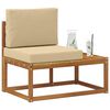 vidaXL Divano da Esterno con cuscino Naturale 91 x 63 x 73 cm