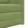 vidaXL Divano letto 60cm Verde chiaro Velluto