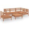 vidaXL Set Salotto da Giardino 6 pz in Legno Massello di Pino Ambra