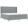 vidaXL Letto a molle con materasso Grigio chiaro 140 x 200 cm Tessuto