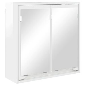 vidaXL Mobiletto per specchio da bagno Bianco Lucido 60 x 20 x 60 cm