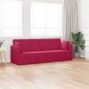 vidaXL Divano-letto da pavimento 200cm Rosso Vino Velluto