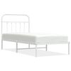 vidaXL Giroletto con Testiera Metallo Bianco 90x200 cm