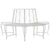 vidaXL Panchina per Alberi 4-Numero di posti 160 x 80 x 89 cm Acciaio