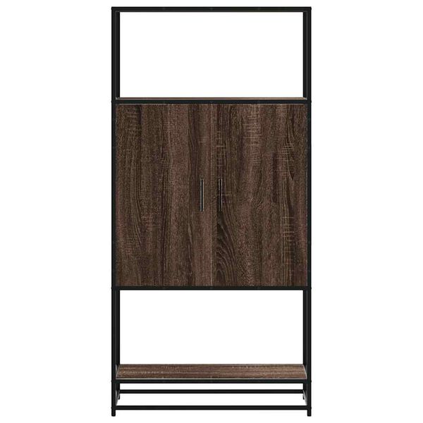 vidaXL Credenza Rovere Marrone 68x35x139 cm Legno Multistrato Metallo