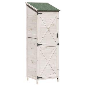 vidaXL Capanno da Giardino con tetto Bianco 59,5 x 56 x 176,5 cm