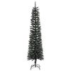 vidaXL Albero di Natale Artificiale Sottile con Base Verde 210 cm PVC