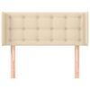 vidaXL Testiera ad Orecchio Crema 83x16x78/88 cm in Tessuto