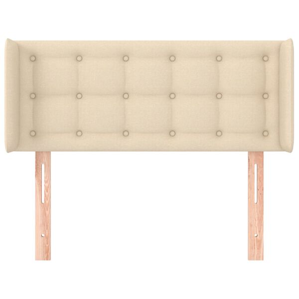 vidaXL Testiera ad Orecchio Crema 83x16x78/88 cm in Tessuto