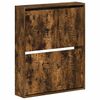 vidaXL Mobiletto per Scarpe da Muro DELFT 71 x 17 x 86 cm Rovere Fumo