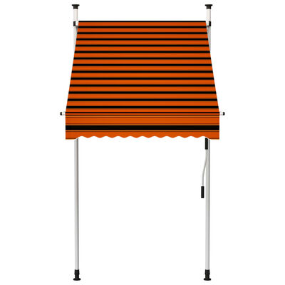 vidaXL Tenda da Sole Retrattile Manuale 100 cm Arancione e Marrone