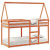 vidaXL Letto a Castello con Tetto Cera 80x200 cm Legno Massello Pino