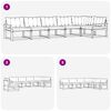 vidaXL Set di divani da esterno 6 pcs Grigio Naturale e Chiaro