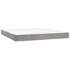vidaXL Materasso a Molle Insacchettate Rigidit&agrave; Media Grigio Chiaro 193x203x20 cm King in Velluto