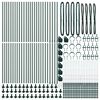 vidaXL Palo della recinzione 52 pcs Grigio 3,2 x 3,2 x 90 cm Acciaio
