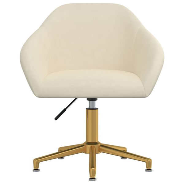 vidaXL Sedie da Pranzo Girevoli 4 pz Crema in Velluto