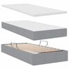 vidaXL Letto con contenitore e materasso Grigio chiaro 100 x 200 cm