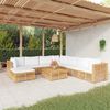 vidaXL Set Divani da Giardino 9 pz con Cuscini Legno Massello di Teak