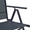 vidaXL Set da Pranzo da Giardino 5 pz in Alluminio e Textilene Nero