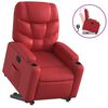 vidaXL Poltrona Alzapersona Reclinabile Rosso in Similpelle