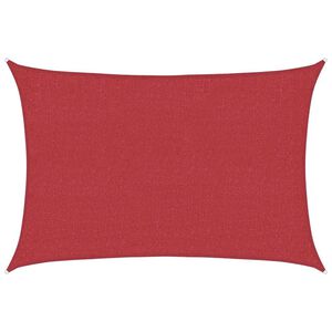 vidaXL Vela Parasole 160 g/m&sup2; Rossa 2x2,5 m in HDPE