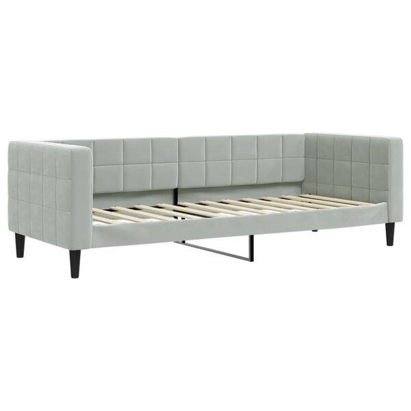 vidaXL Letto da Giorno Grigio Chiaro 80x200 cm in Velluto