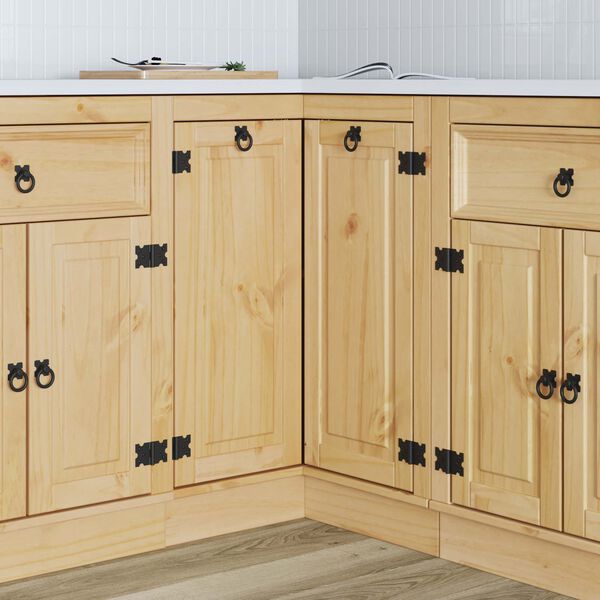 vidaXL Armadietto SKI Marrone Miele 60 x 32 x 40 cm Pino massello