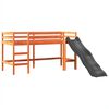 vidaXL Letto a Soppalco con Torre Bambini Bianco e Nero 80x200cm Pino