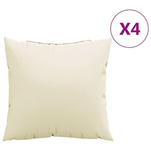 vidaXL Cuscini per Divano 4 pz Crema 60x60 cm in Tessuto