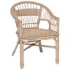 vidaXL Sedia Impilabile Rattan Naturale 60 x 60 x 81 cm