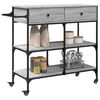 vidaXL Carrello Cucina Grigio Sonoma 105x42x95 cm in Legno Multistrato