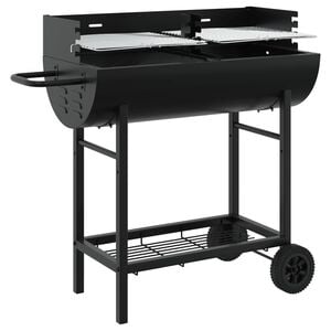 vidaXL griglia a carbone 96,5 x 42,5 x 88,5 cm Nero