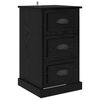 vidaXL Armadio da Notte Rovere Nero 39 x 39 x 67,5 cm